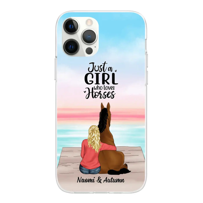 Just A Girl Who Loves Horses - Personalized Phone Case Horse, Custom Horse Girl Case for Horse Lovers, Case For Iphone/Samsung