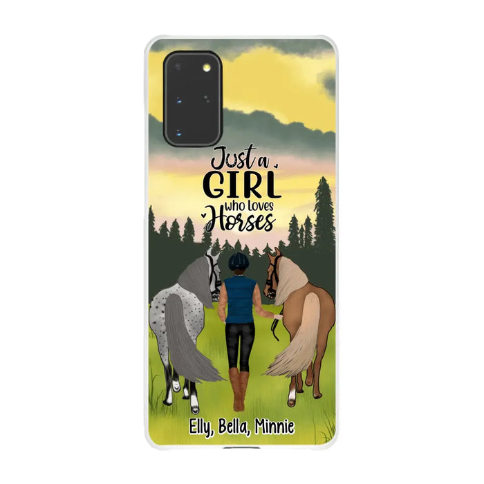 Just A Girl Who Loves Horse - Personalized Phone Case Horse, Custom Horse Girl Case for Horse Lovers, Case For Iphone/Samsung