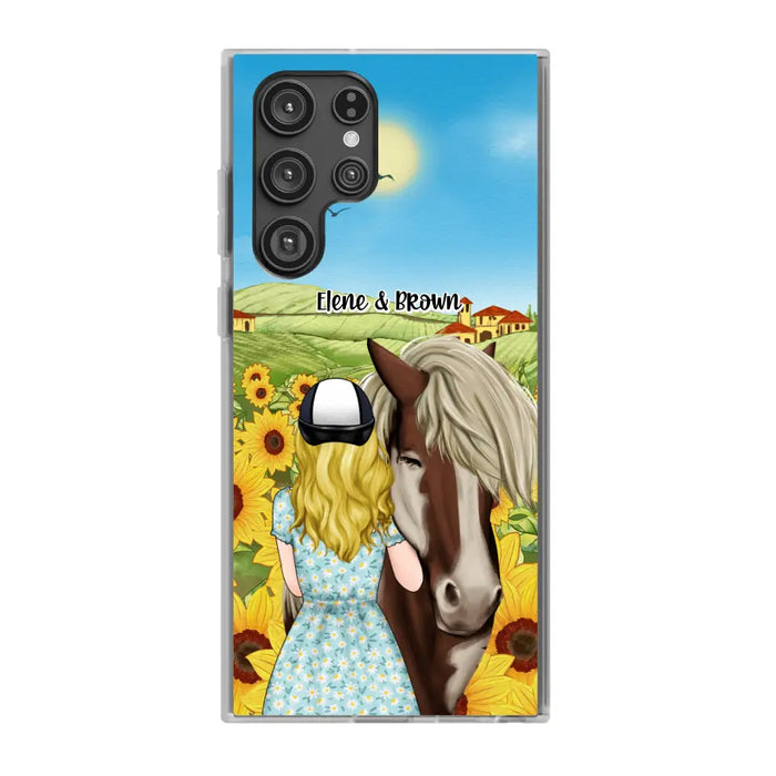 Just a Girl Who Loves Horses - Personalized Gifts Custom Horse Phone Case for Mom, Horse Lovers, Case For Iphone/Samsung