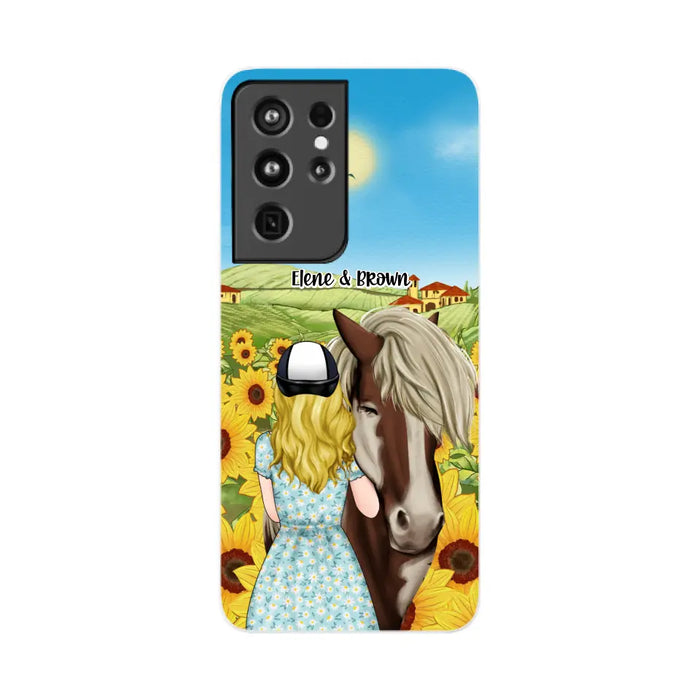 Just a Girl Who Loves Horses - Personalized Gifts Custom Horse Phone Case for Mom, Horse Lovers, Case For Iphone/Samsung