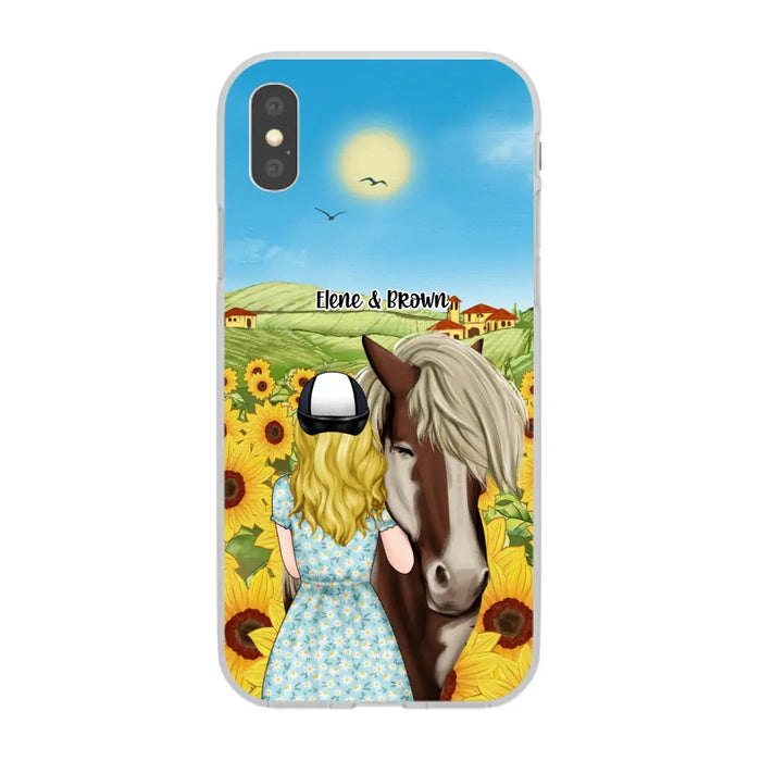 Just a Girl Who Loves Horses - Personalized Gifts Custom Horse Phone Case for Mom, Horse Lovers, Case For Iphone/Samsung