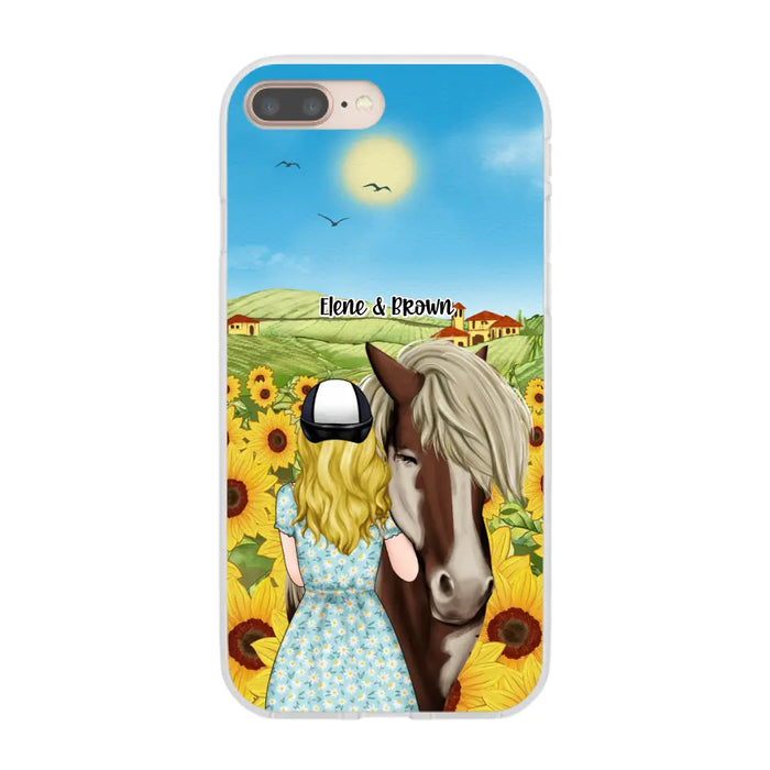 Just a Girl Who Loves Horses - Personalized Gifts Custom Horse Phone Case for Mom, Horse Lovers, Case For Iphone/Samsung