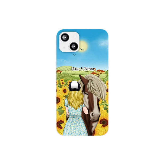 Just a Girl Who Loves Horses - Personalized Gifts Custom Horse Phone Case for Mom, Horse Lovers, Case For Iphone/Samsung