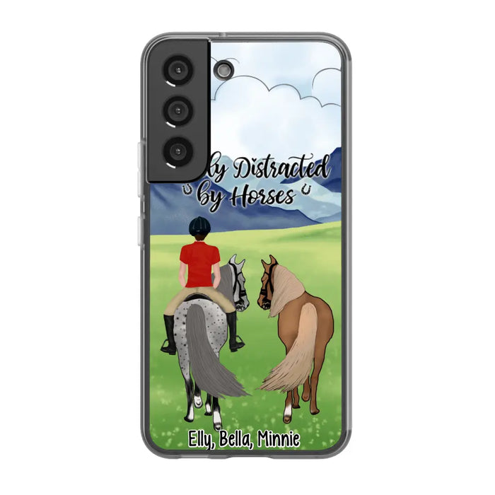 Easily Distracted By Horses - Personalized Phone Case For Him, Her, Horse Lovers, Case For Iphone/Samsung