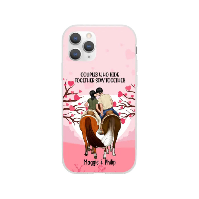 Adventures Together Forever- Personalized Phone Case For Couples, Horseback Riding, Horse Lovers, Case For Iphone/Samsung