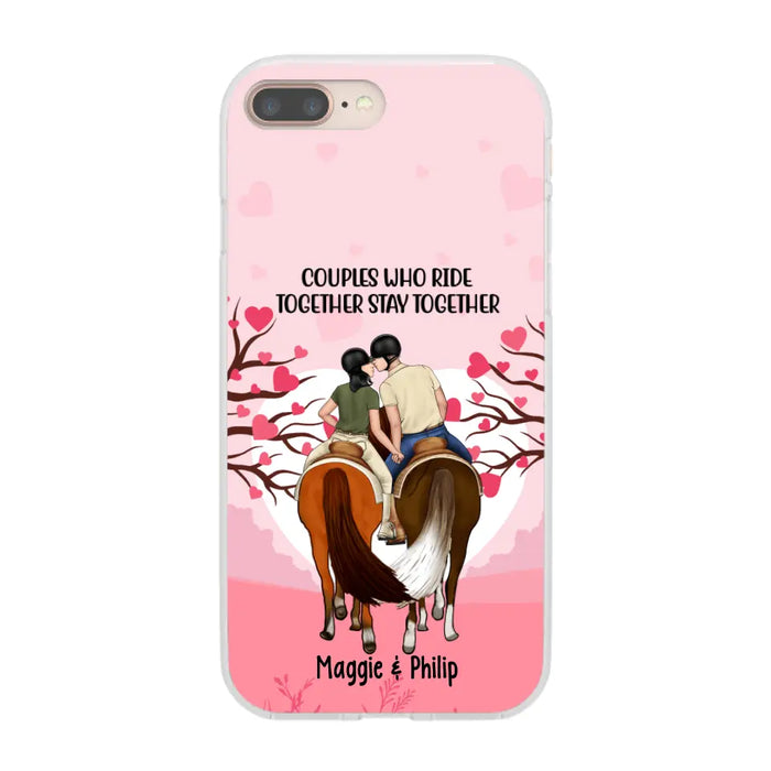 Adventures Together Forever- Personalized Phone Case For Couples, Horseback Riding, Horse Lovers, Case For Iphone/Samsung