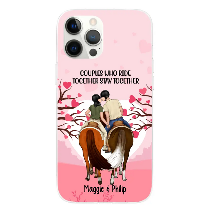 Adventures Together Forever- Personalized Phone Case For Couples, Horseback Riding, Horse Lovers, Case For Iphone/Samsung