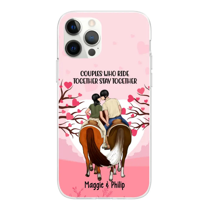 Adventures Together Forever- Personalized Phone Case For Couples, Horseback Riding, Horse Lovers, Case For Iphone/Samsung