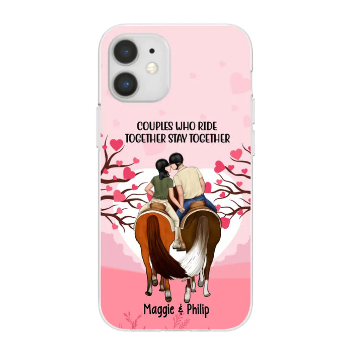 Adventures Together Forever- Personalized Phone Case For Couples, Horseback Riding, Horse Lovers, Case For Iphone/Samsung