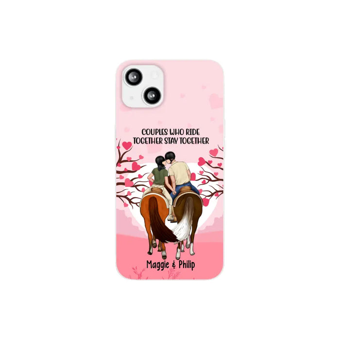 Adventures Together Forever- Personalized Phone Case For Couples, Horseback Riding, Horse Lovers, Case For Iphone/Samsung