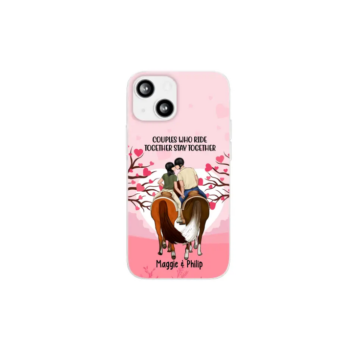 Adventures Together Forever- Personalized Phone Case For Couples, Horseback Riding, Horse Lovers, Case For Iphone/Samsung