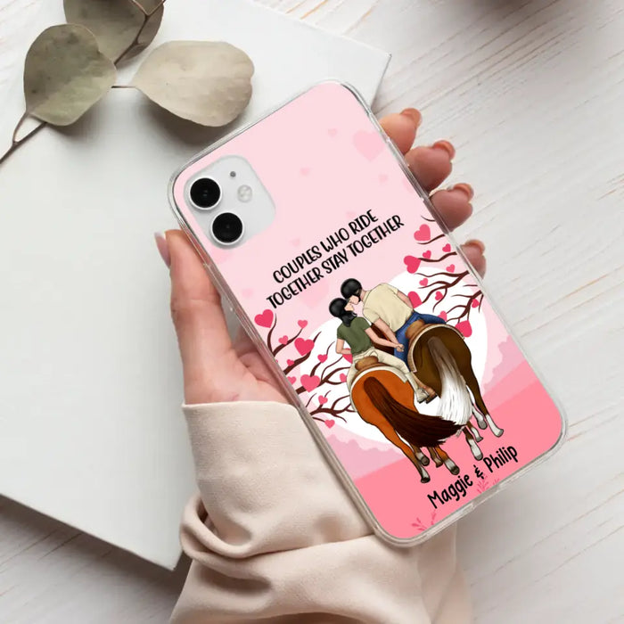 Adventures Together Forever- Personalized Phone Case For Couples, Horseback Riding, Horse Lovers, Case For Iphone/Samsung