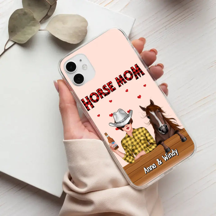 Personalized Gifts - Custom Horse Phone Case for Horse Mom and Horse Lovers, Case For Iphone/Samsung