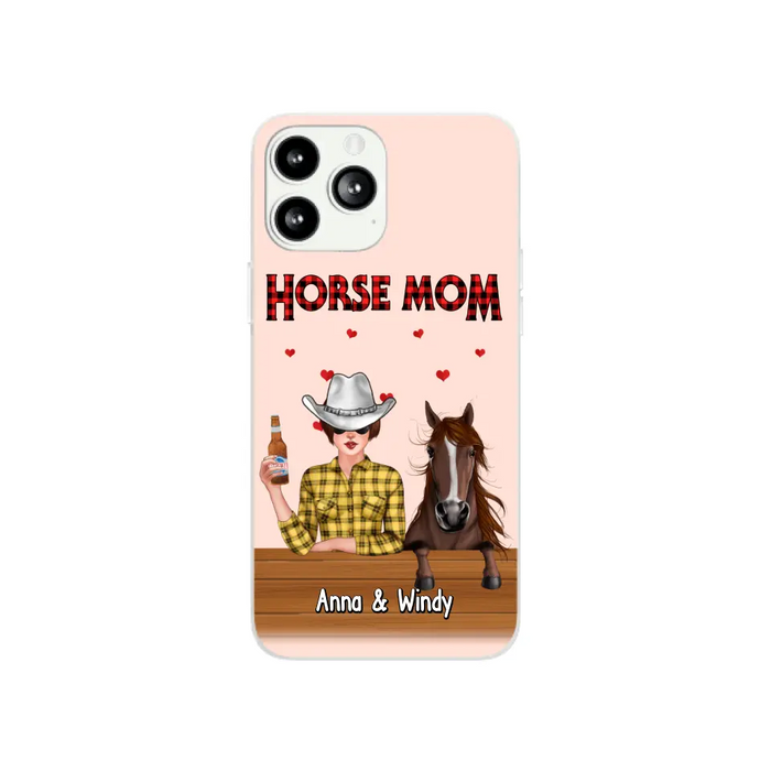 Personalized Gifts - Custom Horse Phone Case for Horse Mom and Horse Lovers, Case For Iphone/Samsung