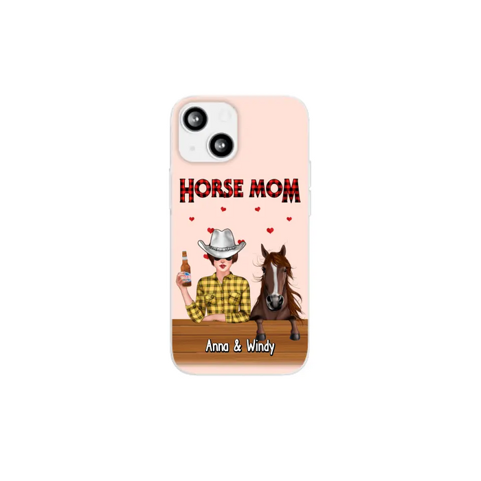 Personalized Gifts - Custom Horse Phone Case for Horse Mom and Horse Lovers, Case For Iphone/Samsung