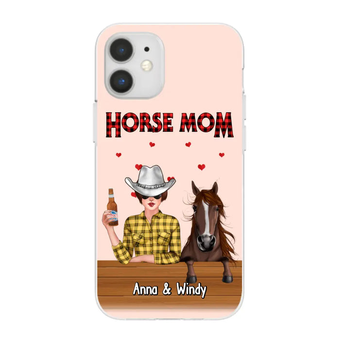 Personalized Gifts - Custom Horse Phone Case for Horse Mom and Horse Lovers, Case For Iphone/Samsung