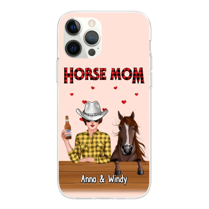 Personalized Gifts - Custom Horse Phone Case for Horse Mom and Horse Lovers, Case For Iphone/Samsung