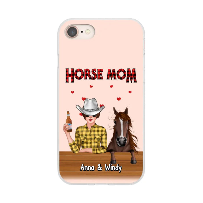 Personalized Gifts - Custom Horse Phone Case for Horse Mom and Horse Lovers, Case For Iphone/Samsung