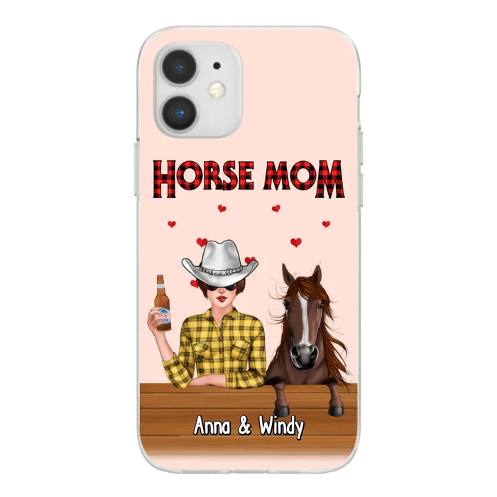 Personalized Gifts - Custom Horse Phone Case for Horse Mom and Horse Lovers, Case For Iphone/Samsung