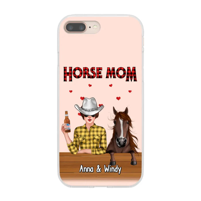 Personalized Gifts - Custom Horse Phone Case for Horse Mom and Horse Lovers, Case For Iphone/Samsung