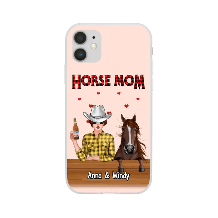 Personalized Gifts - Custom Horse Phone Case for Horse Mom and Horse Lovers, Case For Iphone/Samsung