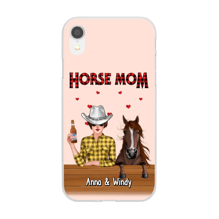 Personalized Gifts - Custom Horse Phone Case for Horse Mom and Horse Lovers, Case For Iphone/Samsung