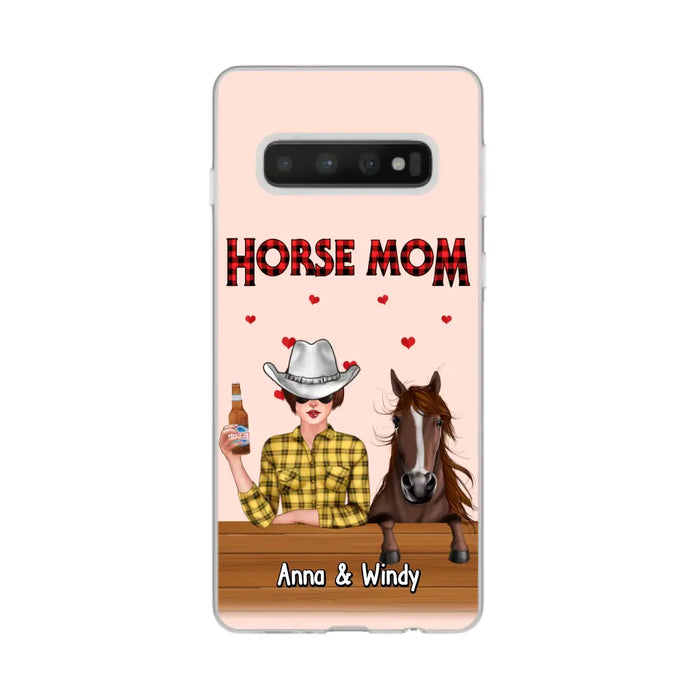 Personalized Gifts - Custom Horse Phone Case for Horse Mom and Horse Lovers, Case For Iphone/Samsung