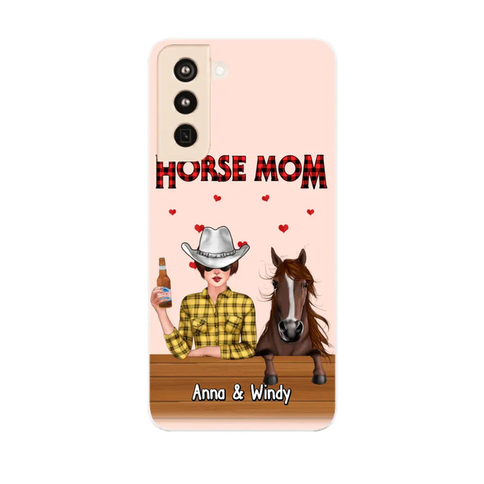 Personalized Gifts - Custom Horse Phone Case for Horse Mom and Horse Lovers, Case For Iphone/Samsung