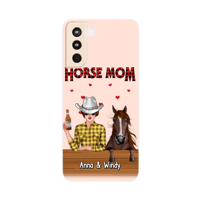 Personalized Gifts - Custom Horse Phone Case for Horse Mom and Horse Lovers, Case For Iphone/Samsung