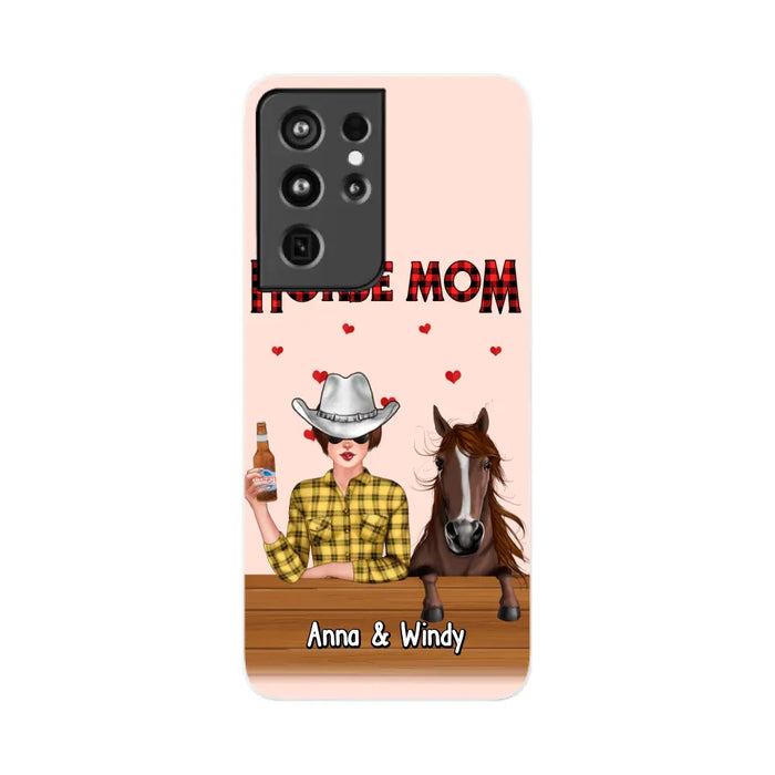 Personalized Gifts - Custom Horse Phone Case for Horse Mom and Horse Lovers, Case For Iphone/Samsung