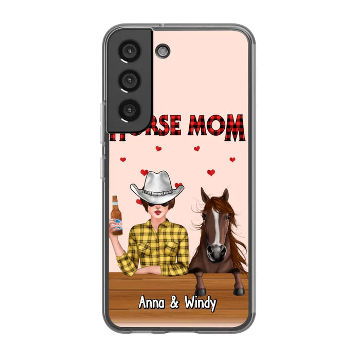 Personalized Gifts - Custom Horse Phone Case for Horse Mom and Horse Lovers, Case For Iphone/Samsung