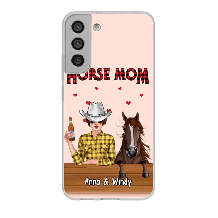 Personalized Gifts - Custom Horse Phone Case for Horse Mom and Horse Lovers, Case For Iphone/Samsung