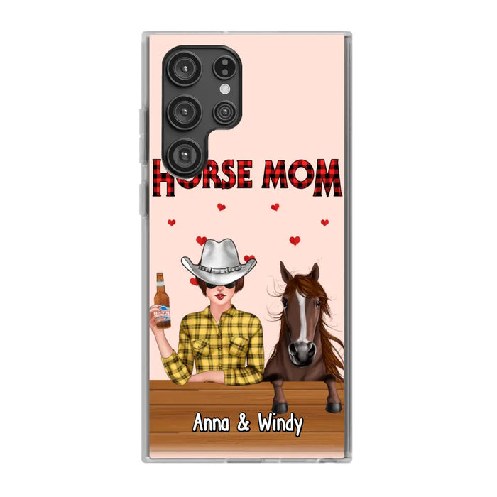 Personalized Gifts - Custom Horse Phone Case for Horse Mom and Horse Lovers, Case For Iphone/Samsung