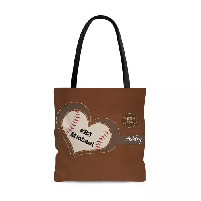 Personalized Baseball Tote Bag with Name, Custom Bag for Baseball Mom, Baseball Lovers