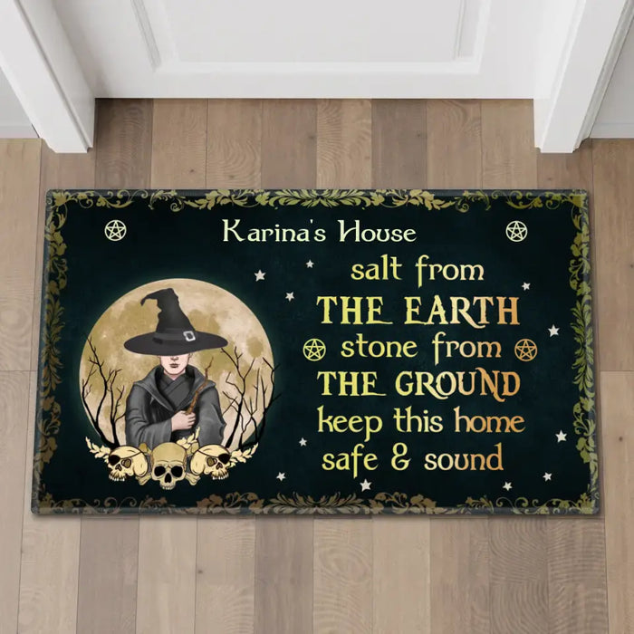 Salt From the Earth Stone From the Ground - Personalized Gifts Custom Doormat For Her, Gift For Witches