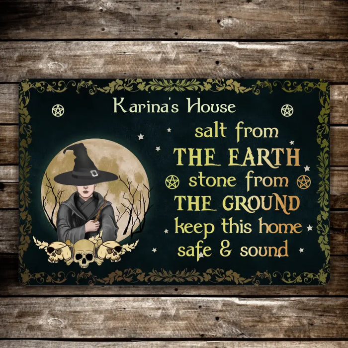 Salt From the Earth Stone From the Ground - Personalized Gifts Custom Doormat For Her, Gift For Witches