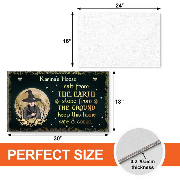 Salt From the Earth Stone From the Ground - Personalized Gifts Custom Doormat For Her, Gift For Witches