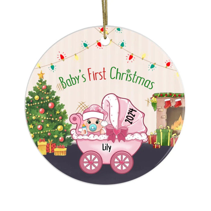 Baby's First Christmas 2024 - Personalized Christmas Gifts Custom Ornament For Baby, Newborn Ornament Gifts