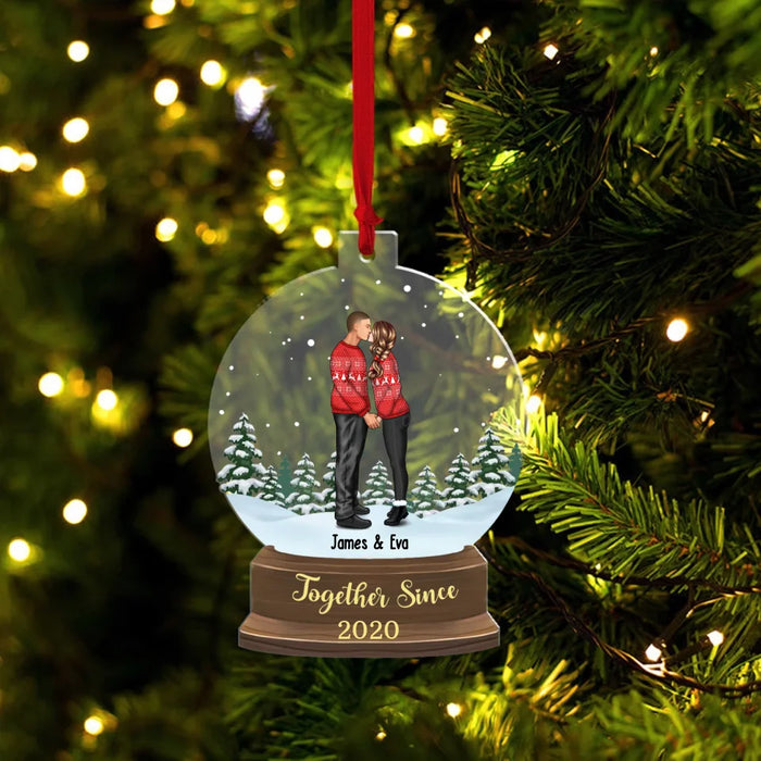 Custom Anniversary Together Since - Personalized Christmas Gifts Custom Acrylic Ornament For Couples, Gift For Him, For Her