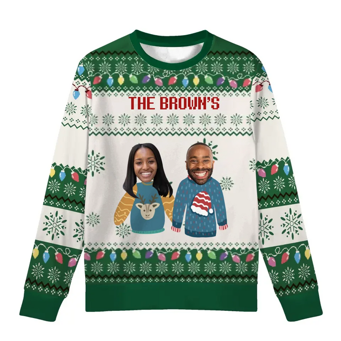 Personalized Face Christmas Family Ugly Sweater Custom Photo Christma GearLit