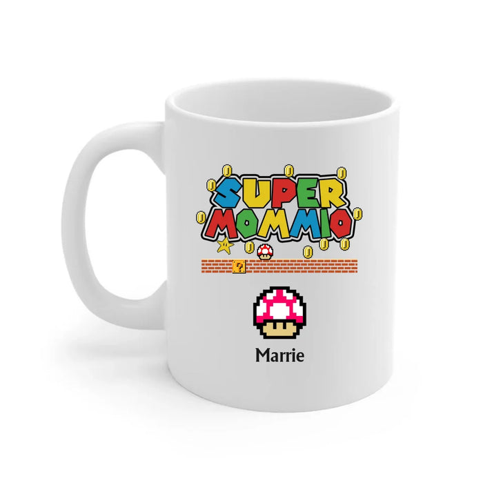 Personalized Super Mommio Mug, Custom Funny Mommio Mug, Mother's Day Mommio Gift Mug, Gamer Mommio Coffee Mug