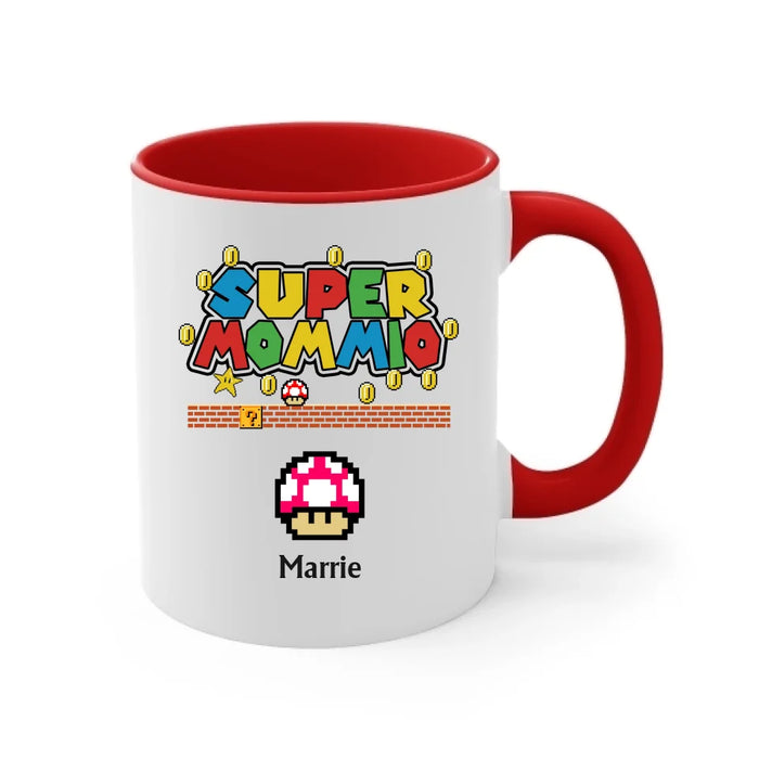 Personalized Super Mommio Mug, Custom Funny Mommio Mug, Mother's Day Mommio Gift Mug, Gamer Mommio Coffee Mug