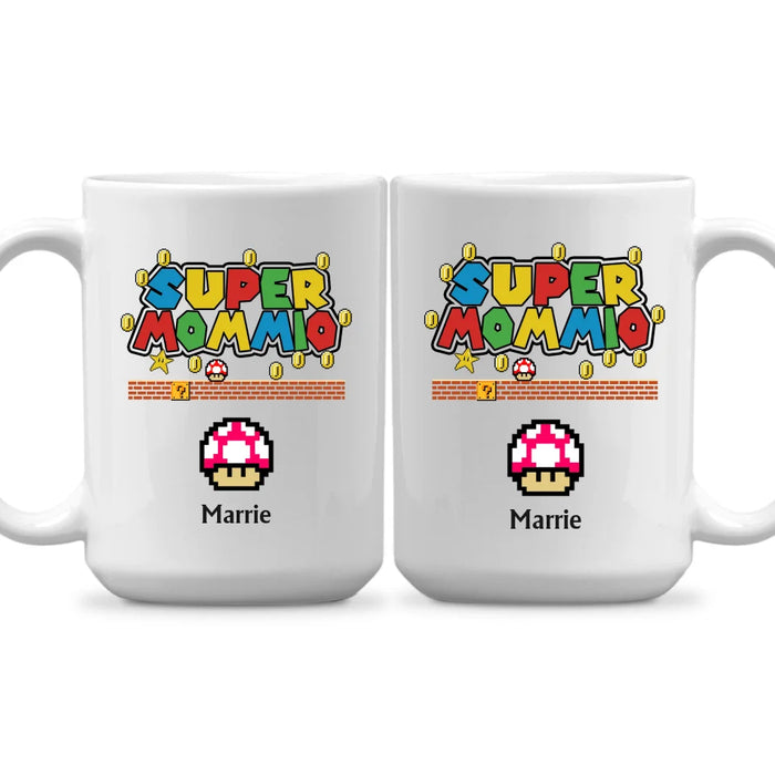 Personalized Super Mommio Mug, Custom Funny Mommio Mug, Mother's Day Mommio Gift Mug, Gamer Mommio Coffee Mug