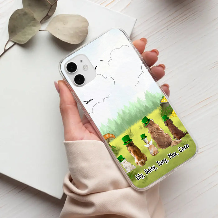 Personalized St. Patrick's Day Dogs Phone Case, Custom Irish Dog Phone Case For Dog Owners