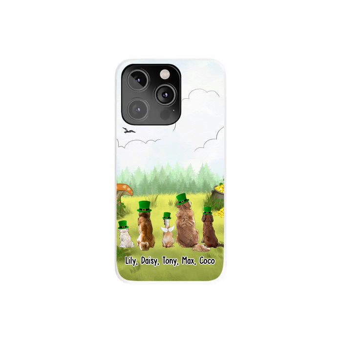 Personalized St. Patrick's Day Dogs Phone Case, Custom Irish Dog Phone Case For Dog Owners