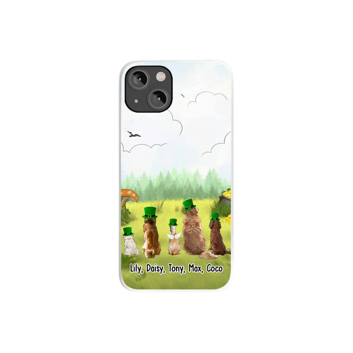 Personalized St. Patrick's Day Dogs Phone Case, Custom Irish Dog Phone Case For Dog Owners