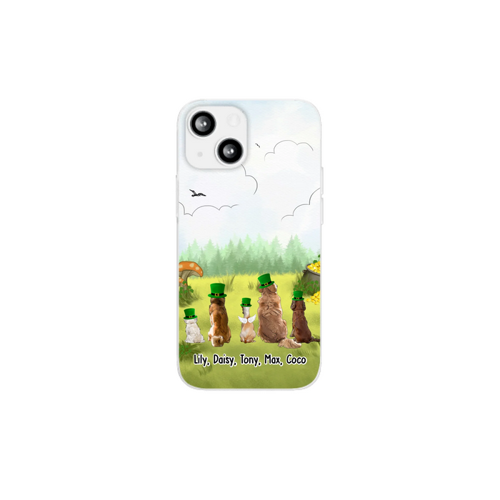 Personalized St. Patrick's Day Dogs Phone Case, Custom Irish Dog Phone Case For Dog Owners