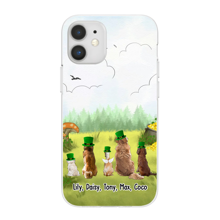 Personalized St. Patrick's Day Dogs Phone Case, Custom Irish Dog Phone Case For Dog Owners