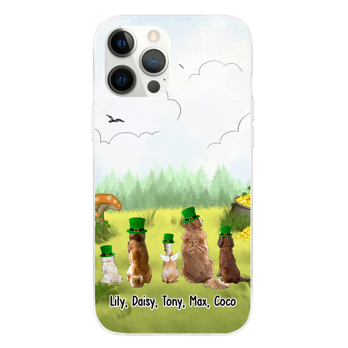 Personalized St. Patrick's Day Dogs Phone Case, Custom Irish Dog Phone Case For Dog Owners