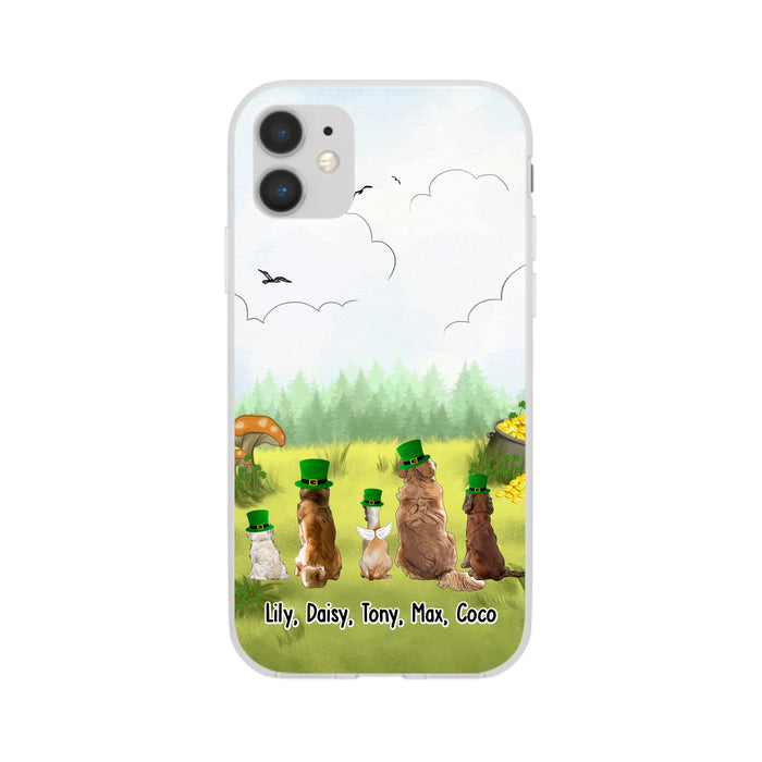 Personalized St. Patrick's Day Dogs Phone Case, Custom Irish Dog Phone Case For Dog Owners